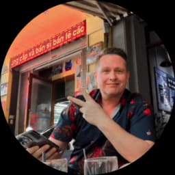 Niels enjoying coffee